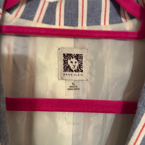 Anne Klein cricket stripes style blazer XL - Picture 2 of 5
